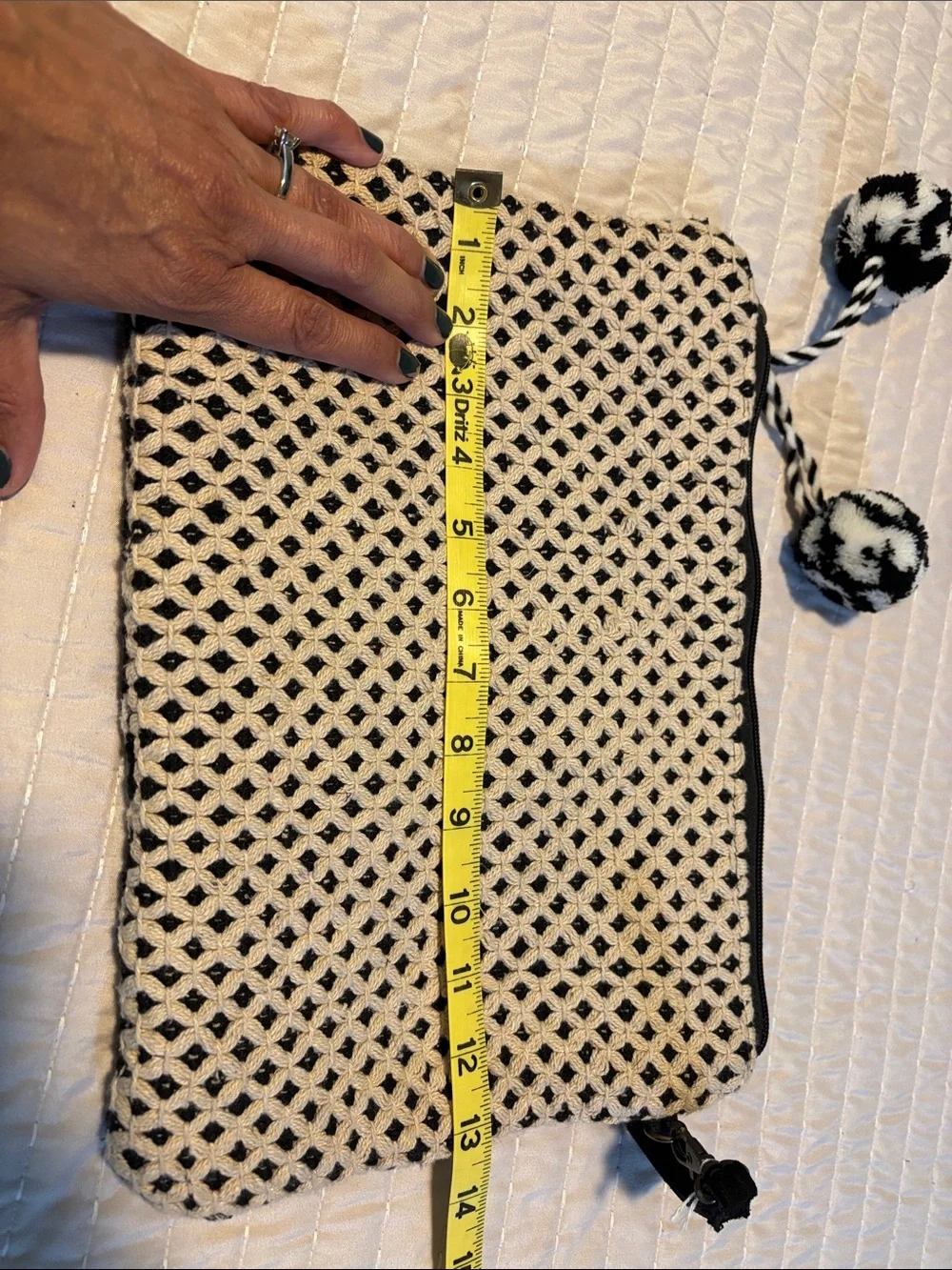 Black & White Geometric Wristlet Clutch